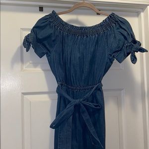 Mid length off should J-Crew Jean dress